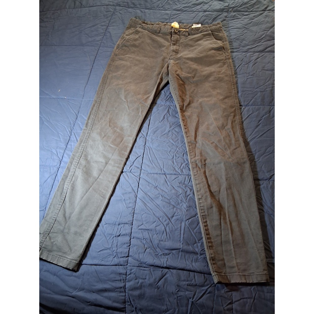 H&M LOGG  Blue Skinny Fit Flat Front  Chino‎ Pants Men's SZ 34 Measure 34X31